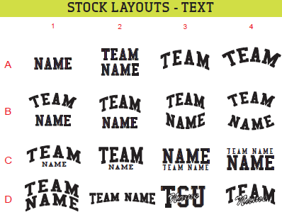 stock text layouts