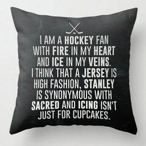 ice hockey gift personalized pillow