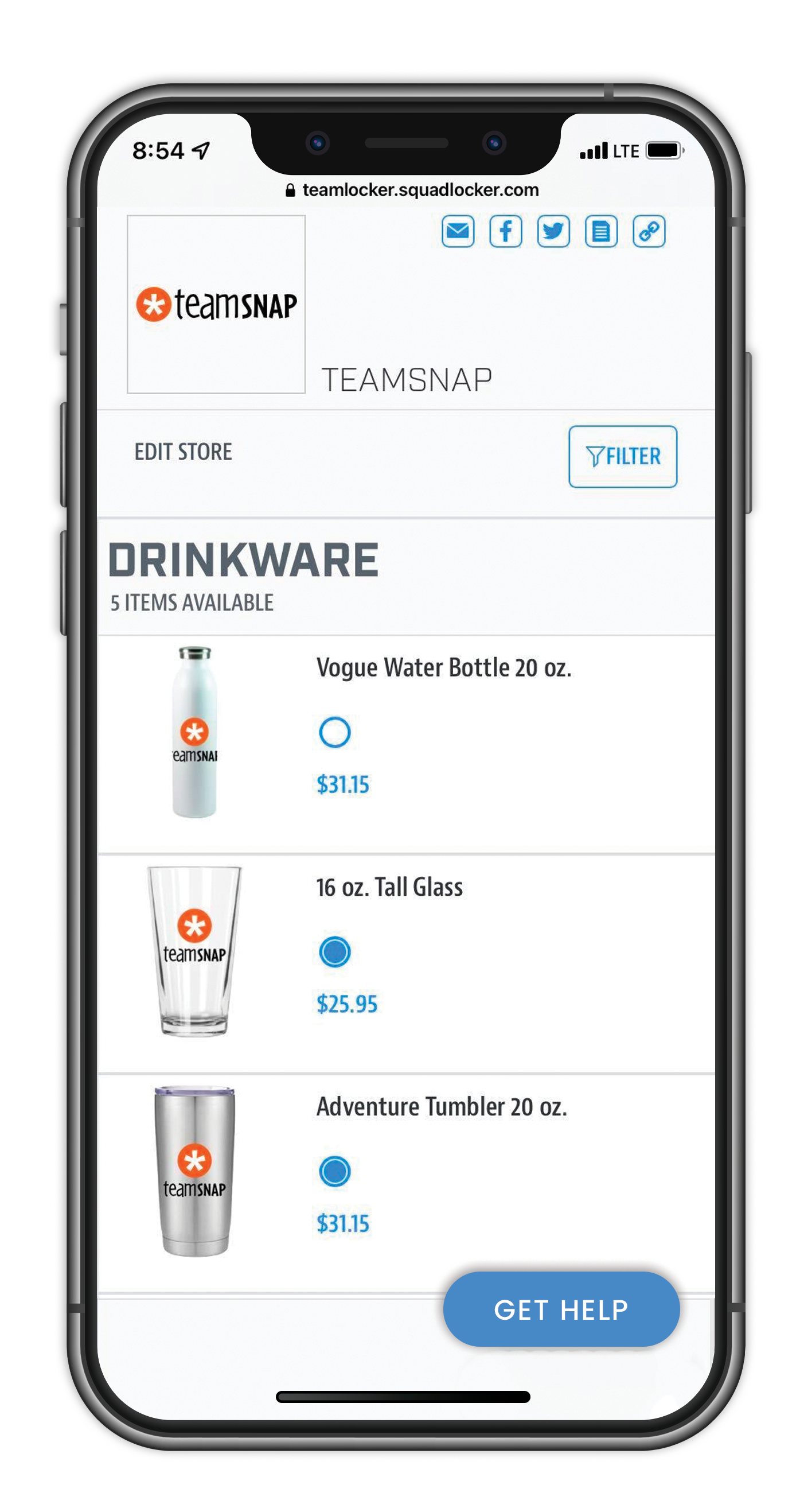 teamsnap phone