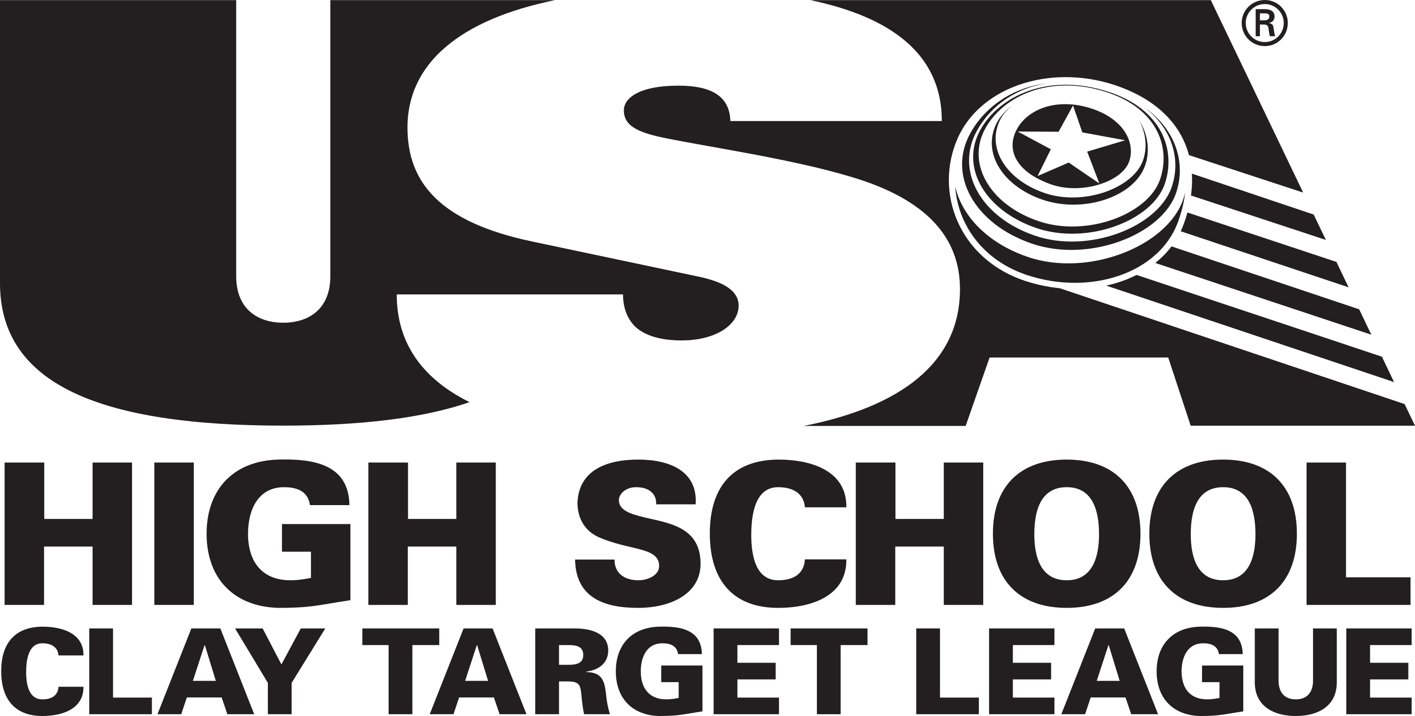 USA High School Clay Target Logo Black