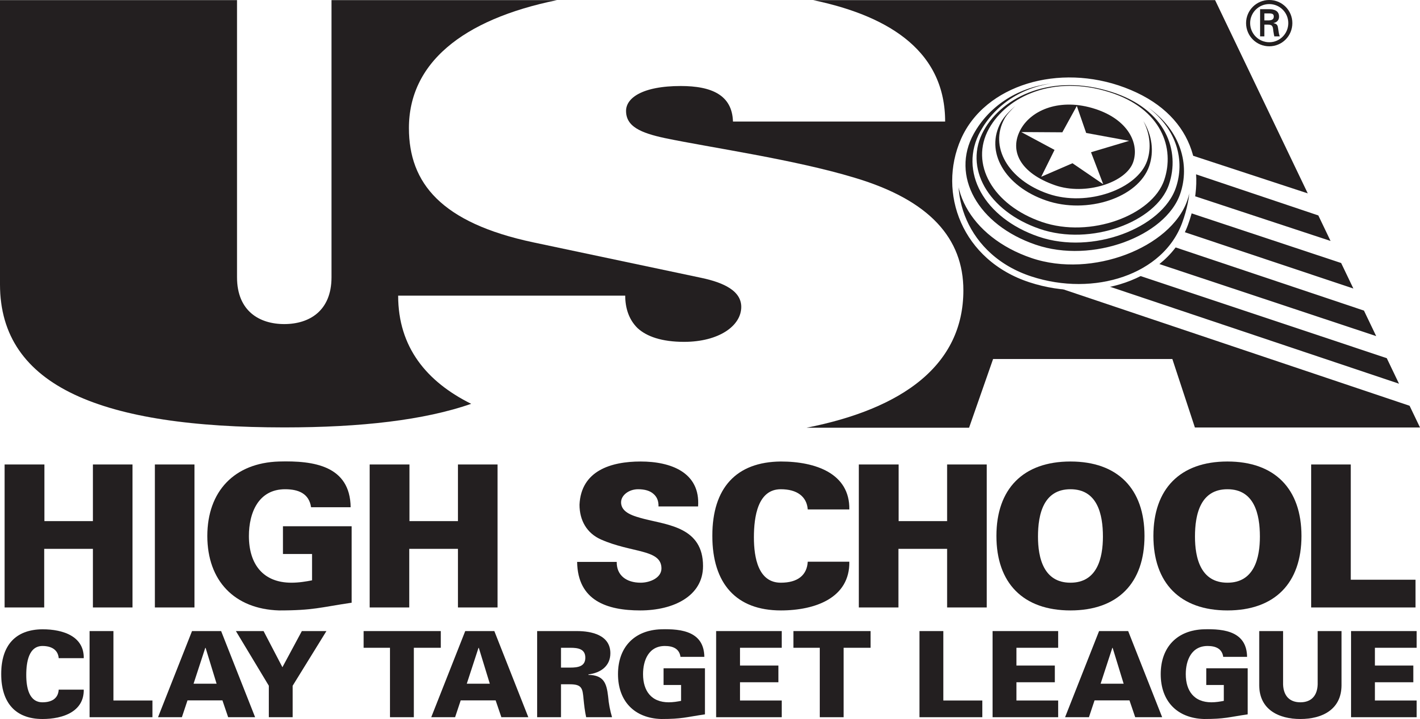 USA High School Clay Target Logo Black