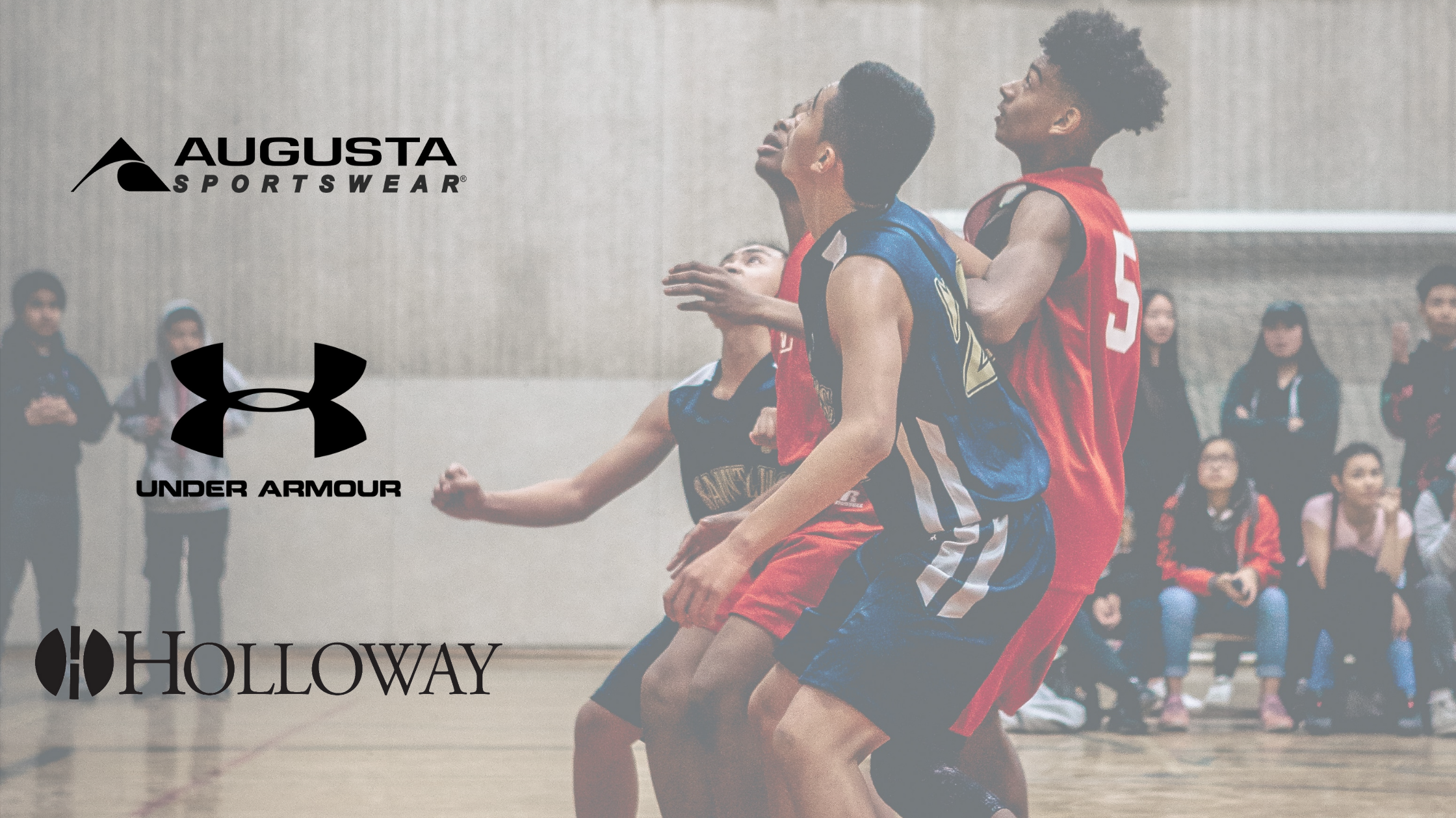 Brands for basketball - Augusta, Under Armour, Holloway